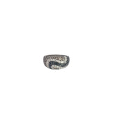 14k White Gold 1.50ct  Black, White and Chocolate Total Weight of Diamond Ring